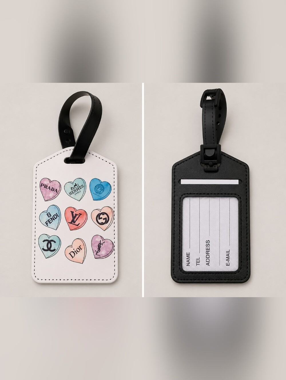 Luggage Tag with Black Strap